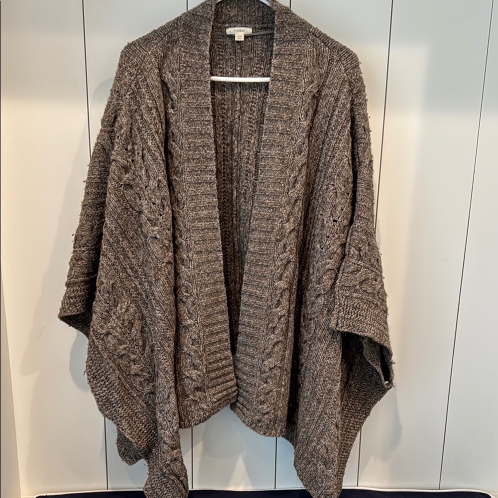 Cozy Taupe Cable Knit Sweater